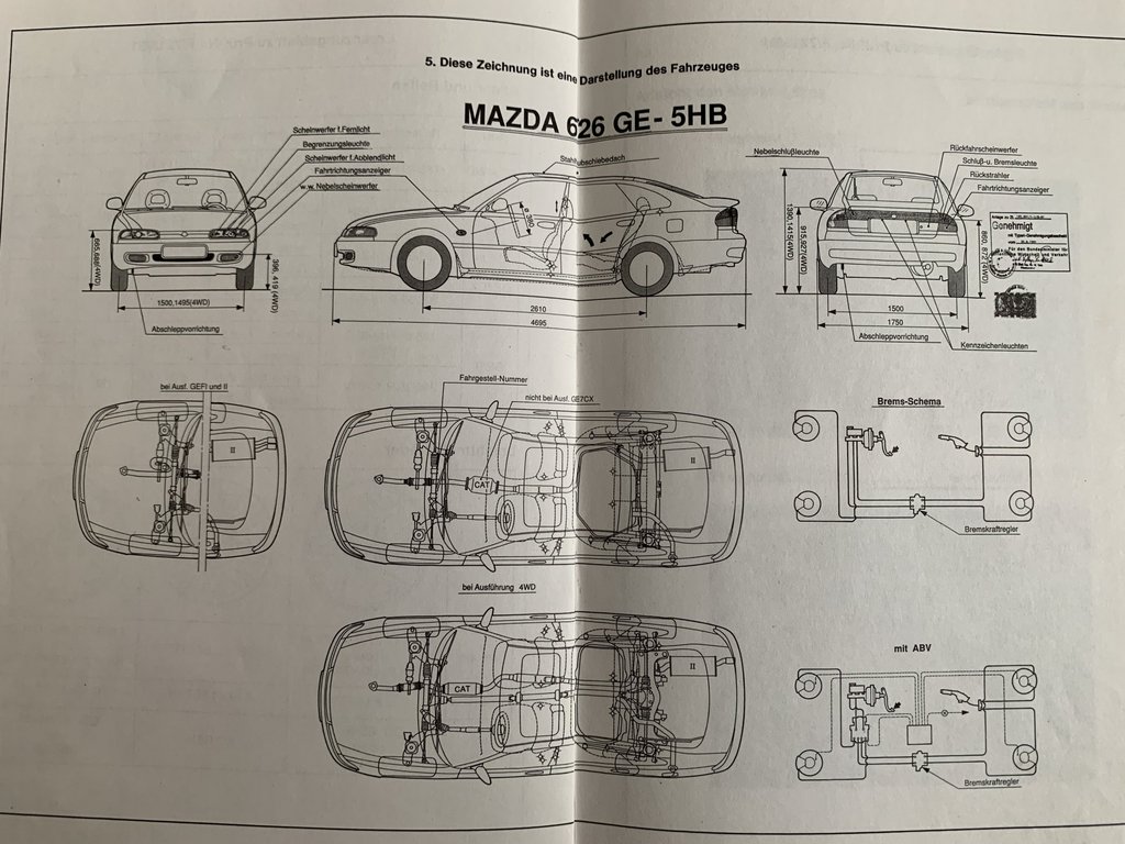 Mazda 626 GE 4WD Typenschein Österreich 5