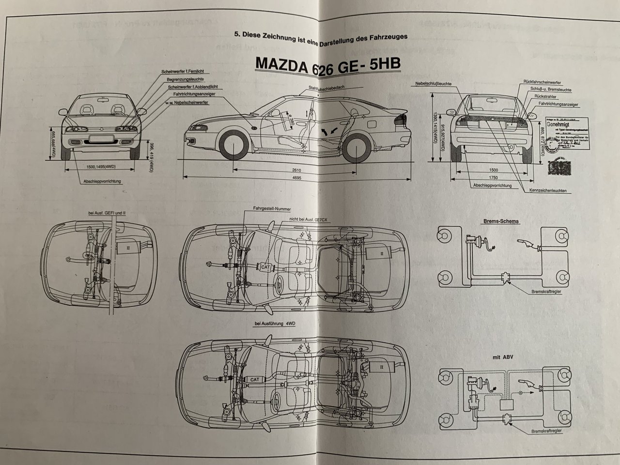 Mazda 626 GE 4WD Typenschein Österreich 5