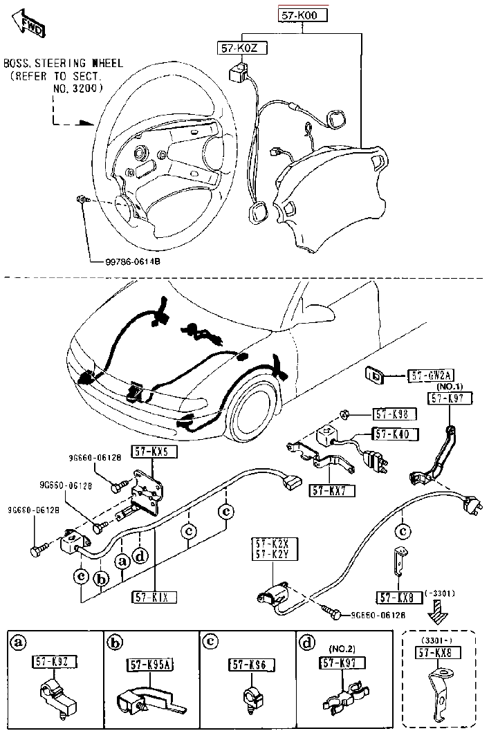 Mazda 626 GE Airbagsensoren pFL