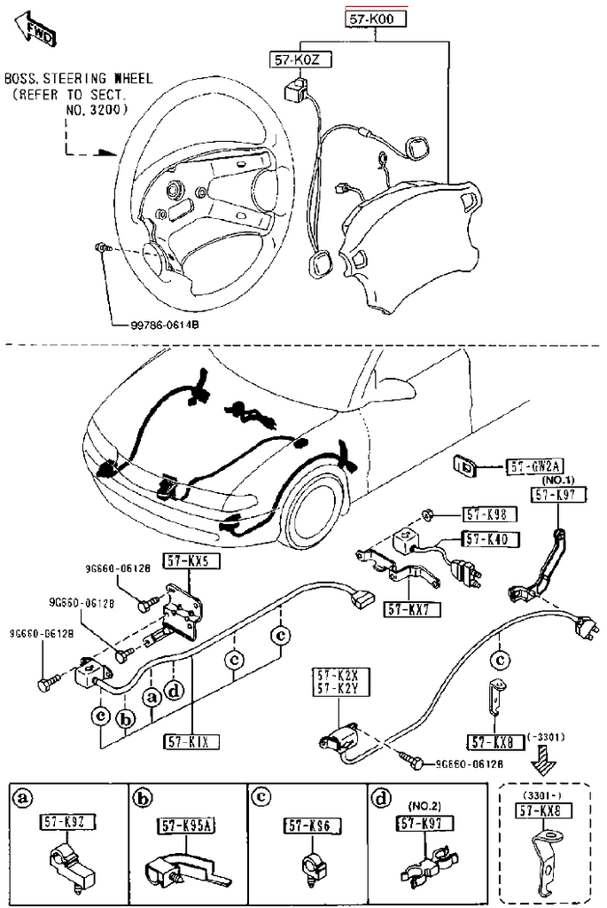 Mazda 626 GE Airbagsensoren pFL
